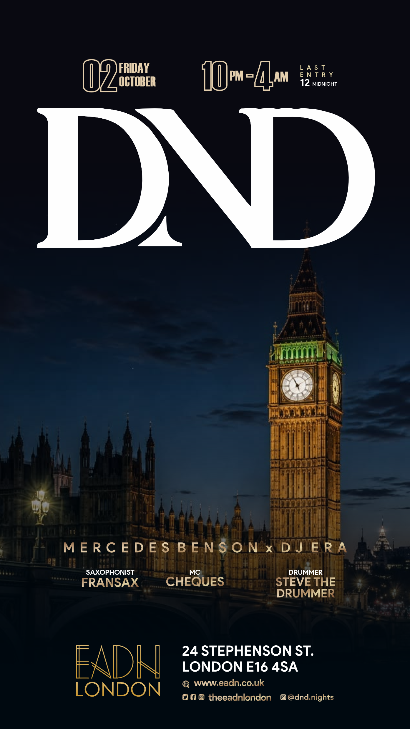 DND Friday 2 October 2026 flyer