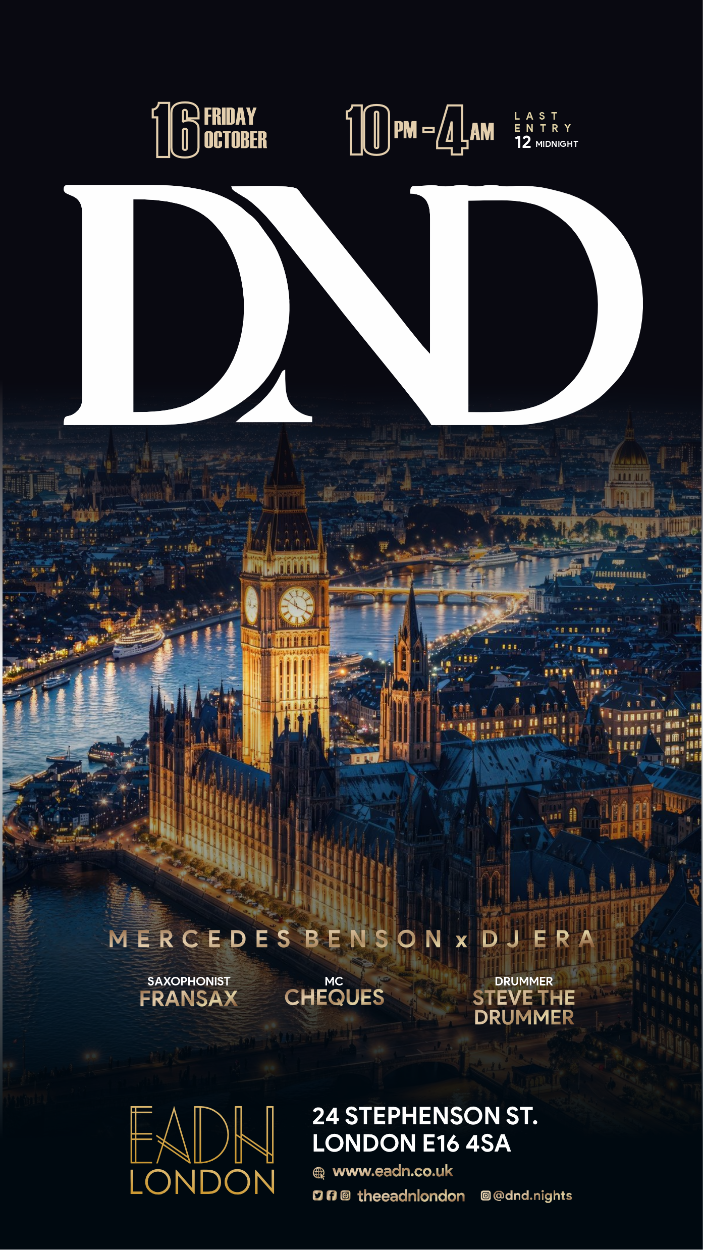 DND Friday 16 October 2026 flyer