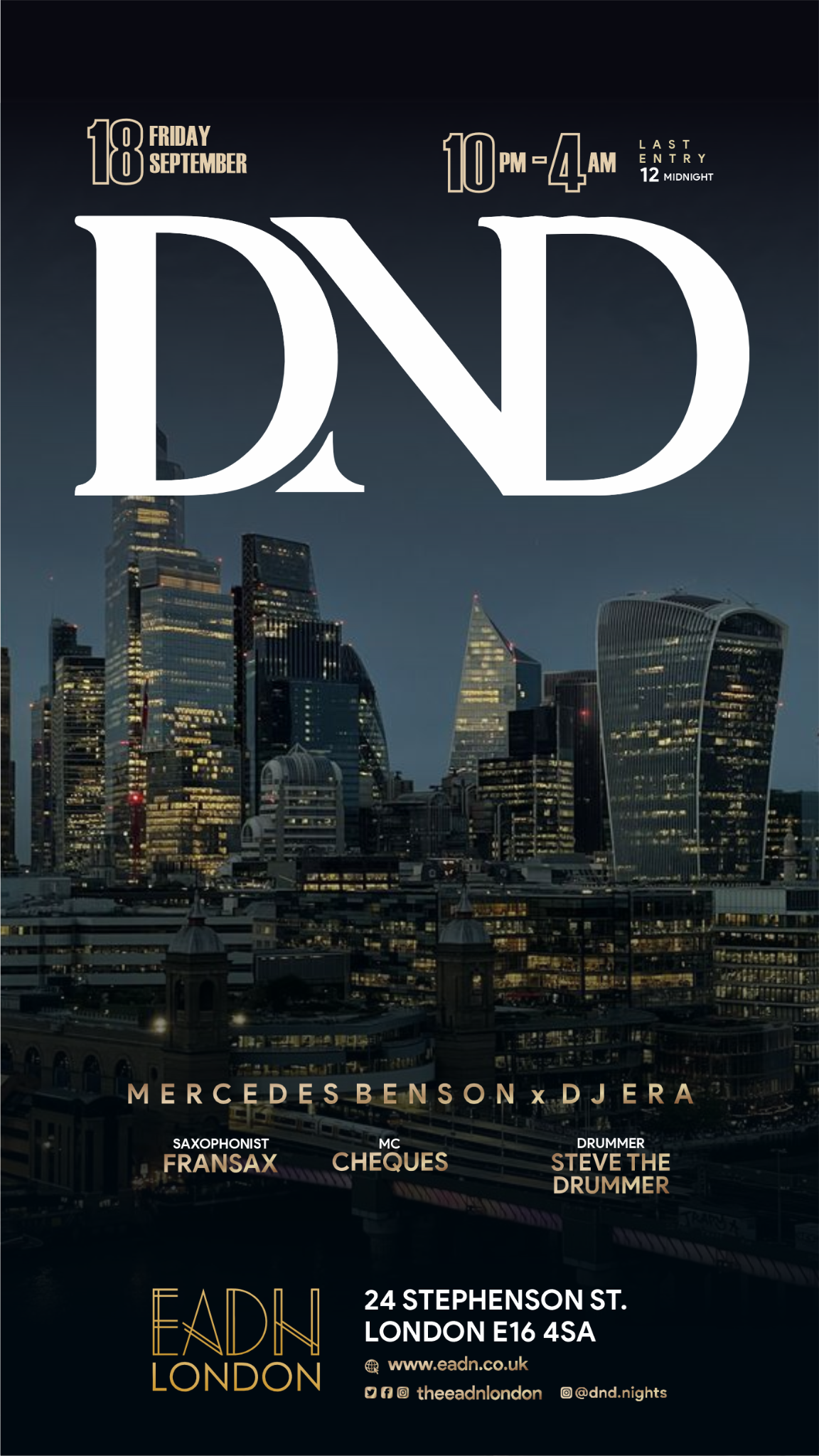 DND Friday Friday 18 September 2026 flyer